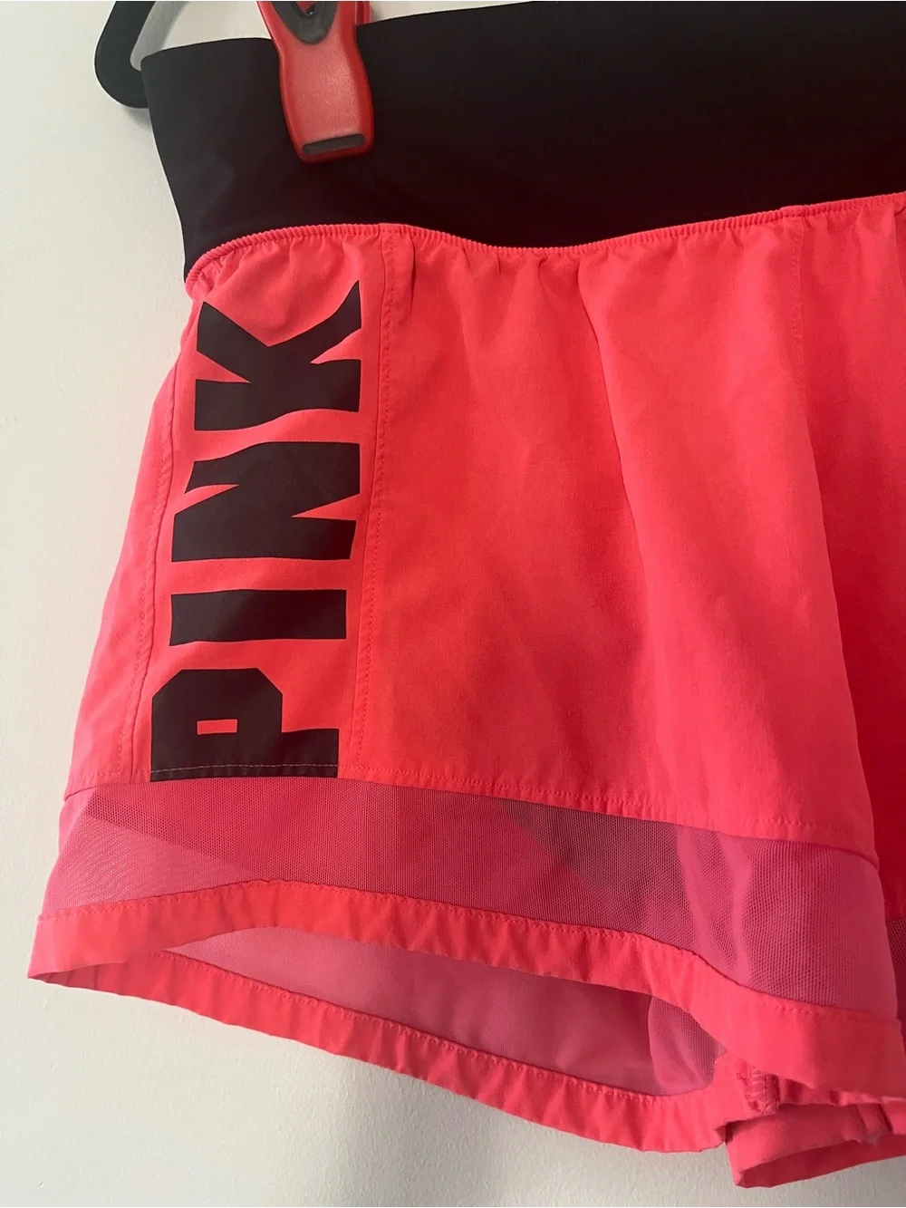 PINK Victoria's Secret Pink Athletic Shorts Small Logo Outdoors Mesh